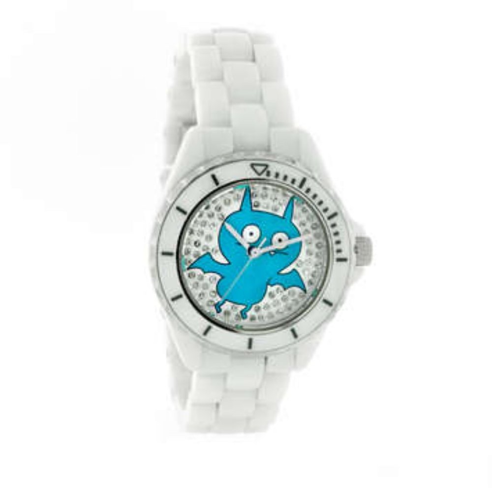 UGLY DOLL ICE-BAT White Ceramic Watch with Swaro